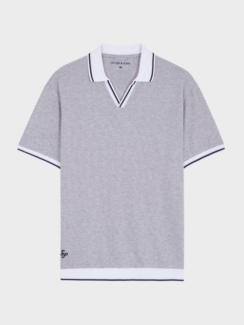 Polo regular en maille bleu marine - Father & Sons   - 5 
