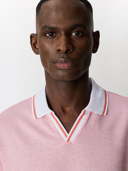 Polo regular en maille orange - Father & Sons   - 3 