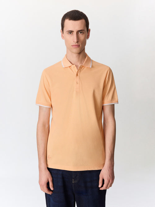 Polo slim en coton pêche - 1 - Father & Sons   - 17 