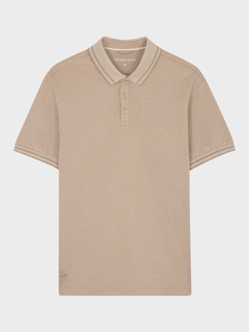 Polo regular en coton marron - Father & Sons   - 4 