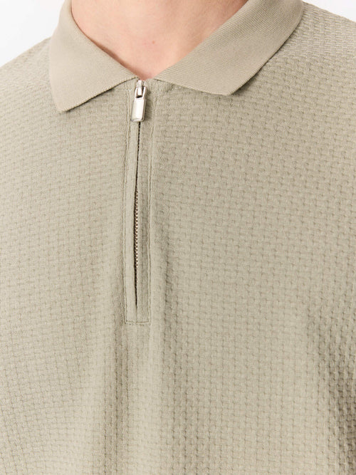 Polo slim en coton vert d'eau - Father & Sons   - 4 