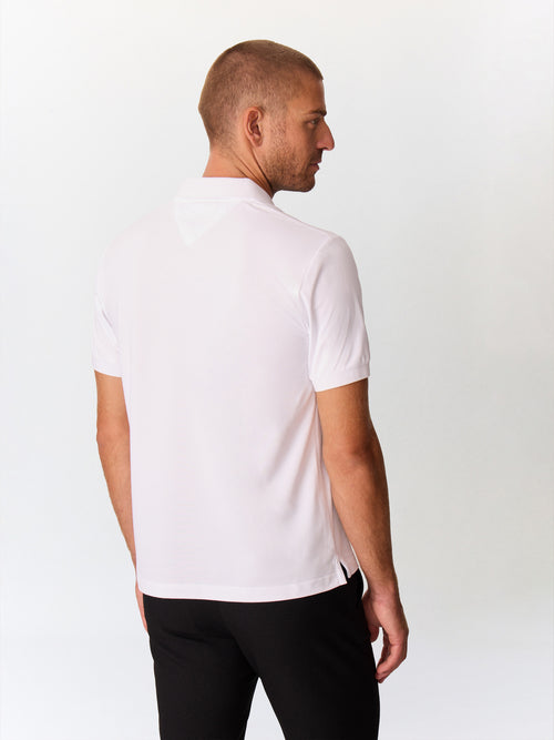 Polo regular en coton mélangé blanc - 2 - Father & Sons   - 18 