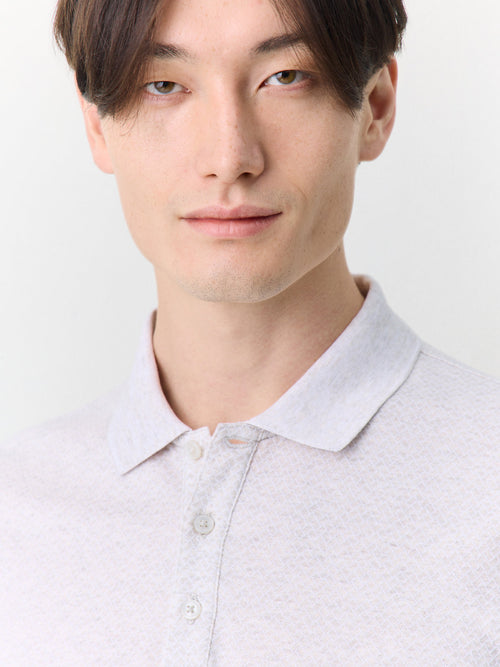 Polo manches longues slim en coton beige - Father & Sons   - 3 