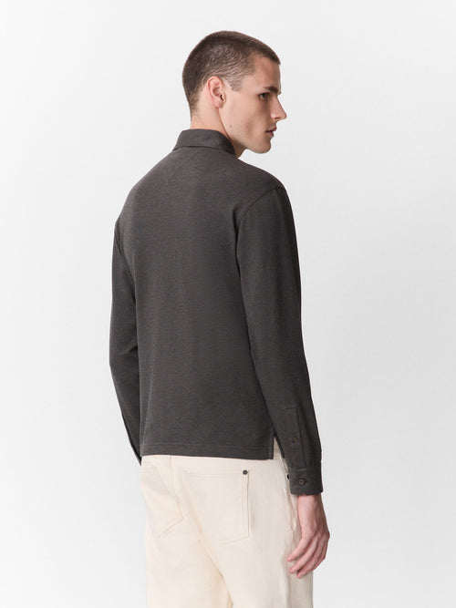 Polo manches longues slim en coton kaki - 2 - Father & Sons   - 16 