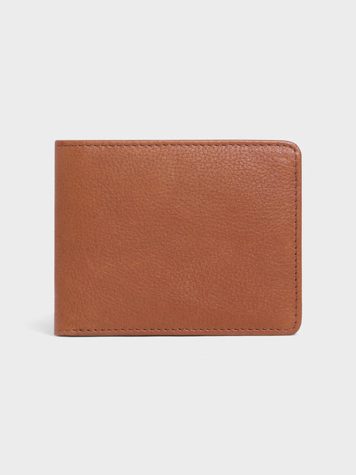 Portefeuille en cuir grainé cognac - 1 - Father & Sons   - 15 