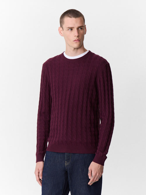 Pull col rond bordeaux - 1 - Father & Sons   - 9 