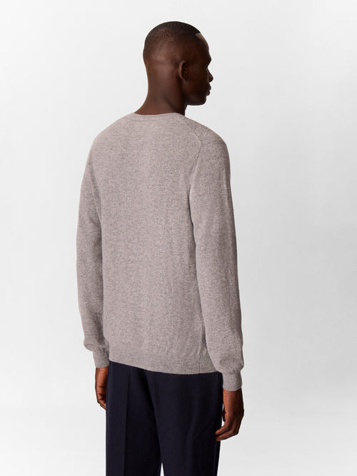 Pull col rond en cachemire gris - 2 - Father & Sons   - 10 