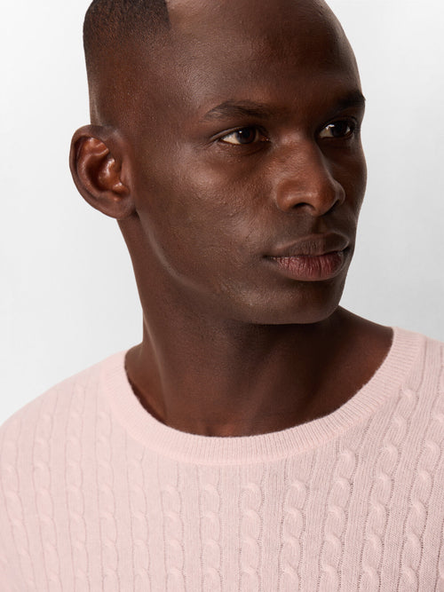 Pull col rond en cachemire rose - Father & Sons   - 3 