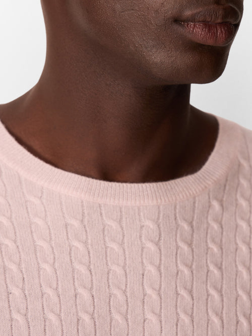 Pull col rond en cachemire rose - Father & Sons   - 4 