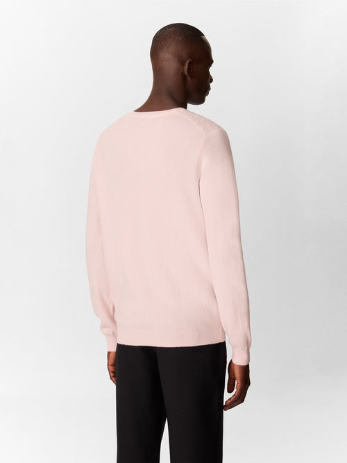 Pull col rond en cachemire rose - 2 - Father & Sons   - 15 