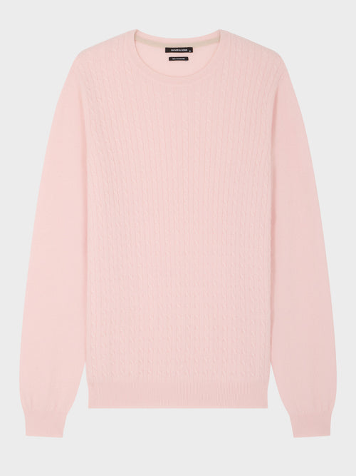 Pull col rond en cachemire rose - Father & Sons   - 1 