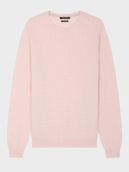 Pull col rond en cachemire rose - Father & Sons   - 6 
