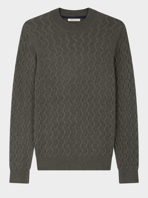 Pull col cheminée kaki - Father & Sons   - 4 
