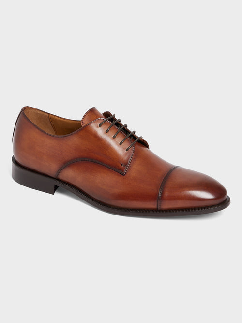 Derbies en cuir lisse cognac - 1 - Father & Sons   - 7 