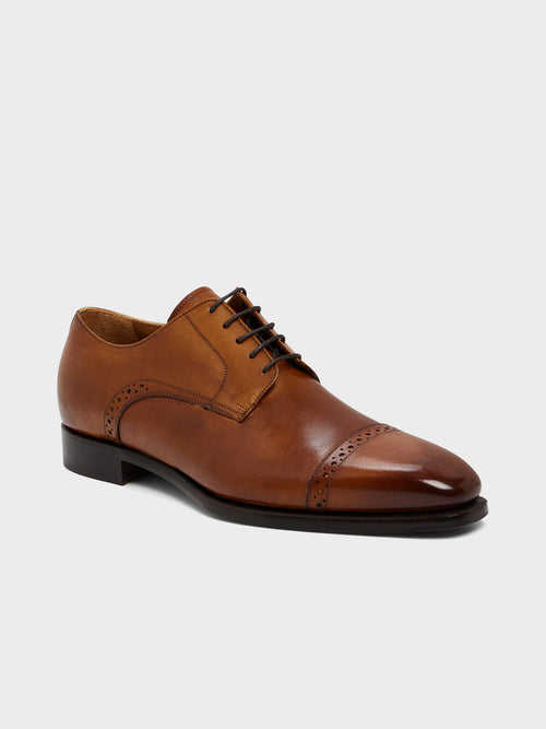 Derbies en cuir lisse cognac - 1 - Father & Sons   - 10 