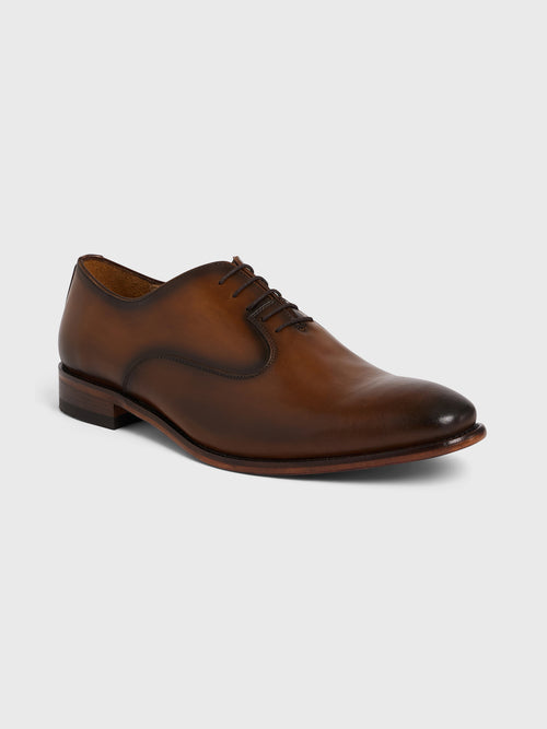 Richelieus en cuir lisse cognac - 1 - Father & Sons   - 7 