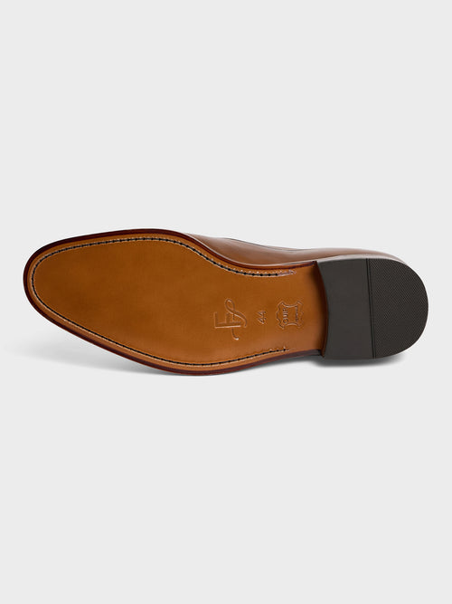 Richelieus en cuir lisse cognac - Father & Sons   - 3 