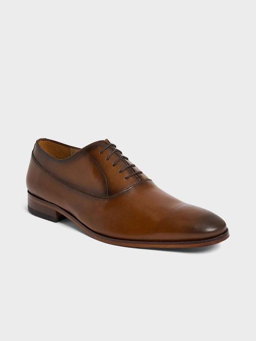 Richelieus en cuir lisse cognac - 1 - Father & Sons   - 6 