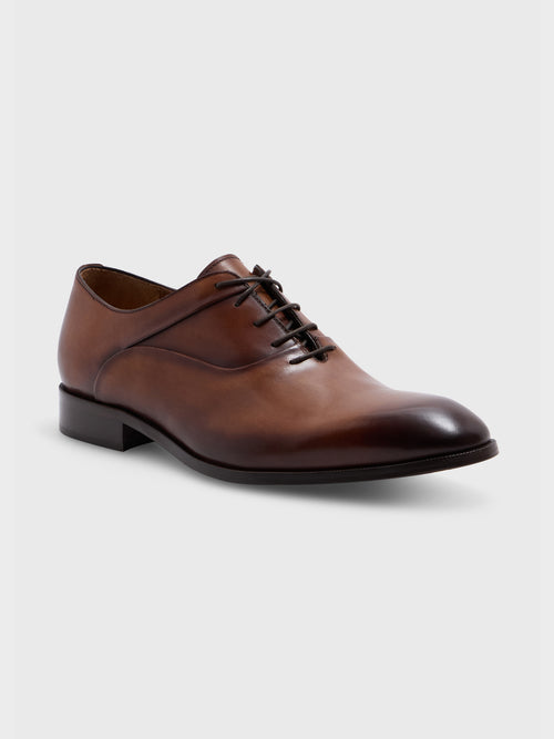 Richelieus en cuir lisse cognac - 1 - Father & Sons   - 3 