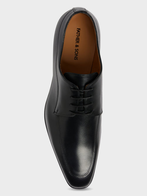 Derbies en cuir lisse noir - 2 - Father & Sons   - 4 