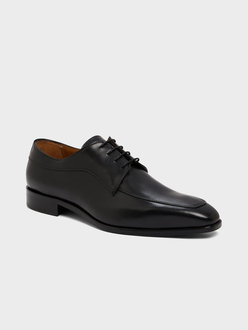 Derbies en cuir lisse noir - 1 - Father & Sons   - 4 