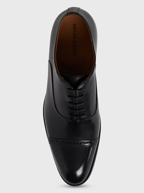 Richelieus en cuir lisse noir - 2 - Father & Sons   - 2 