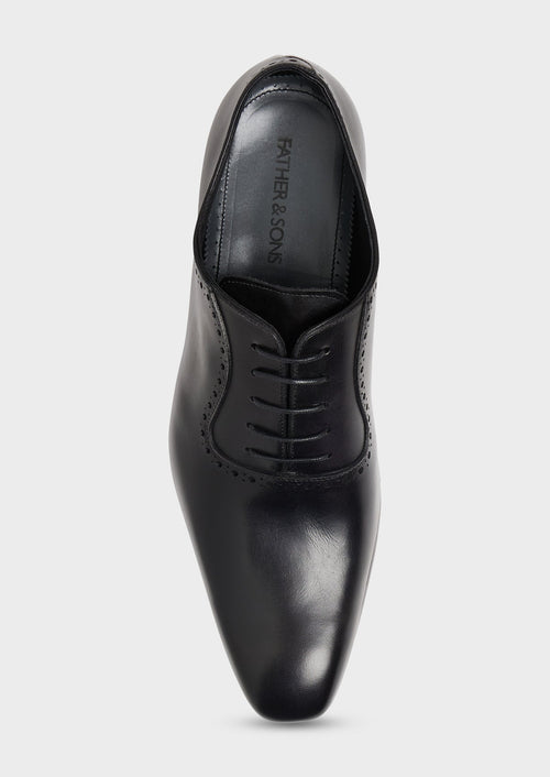 Richelieus en cuir lisse noir - 2 - Father & Sons   - 12 