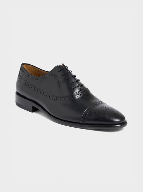 Richelieus en cuir lisse noir - 1 - Father & Sons   - 13 