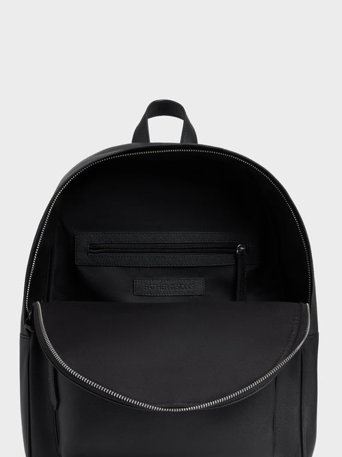 Sac à dos en cuir noir - Father & Sons   - 3 