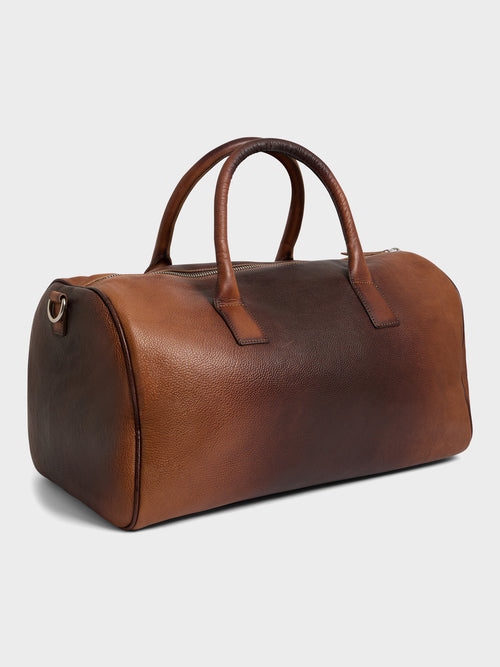 Sac 48h en cuir patiné cognac Father Sons