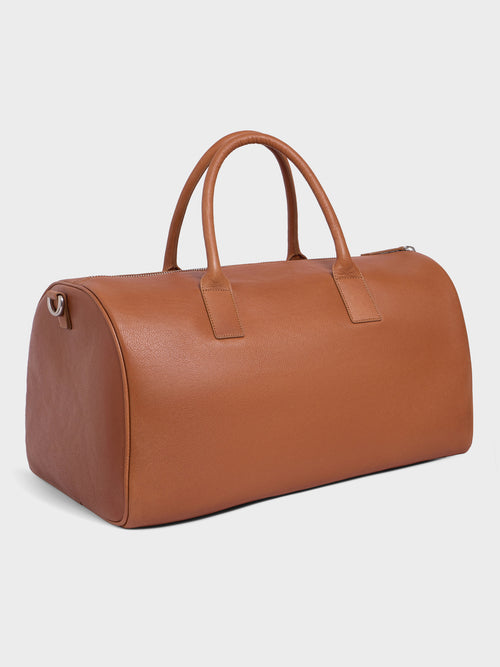 Sac 48h en cuir grainé cognac - Father & Sons   - 2 