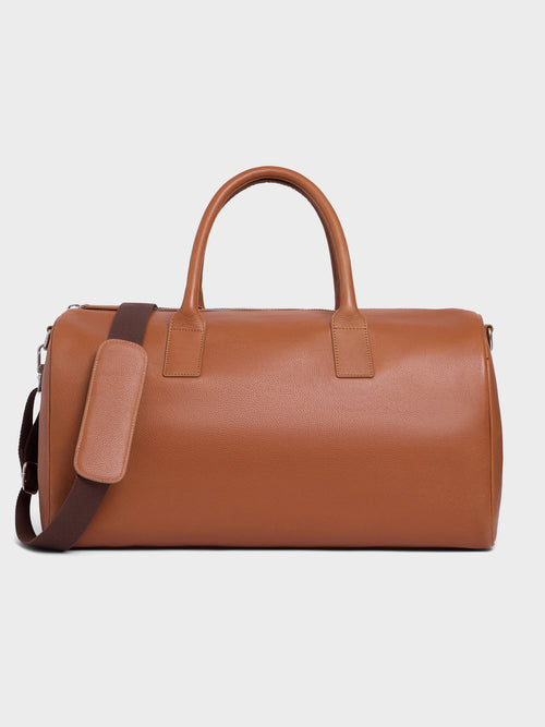 Sac 48h en cuir grainé cognac - Father & Sons   - 1 