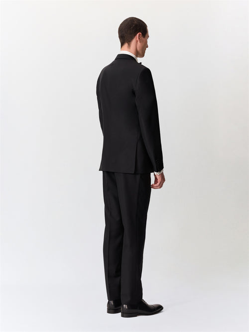 Smoking croisé regular en laine noire - 2 - Father & Sons   - 6 
