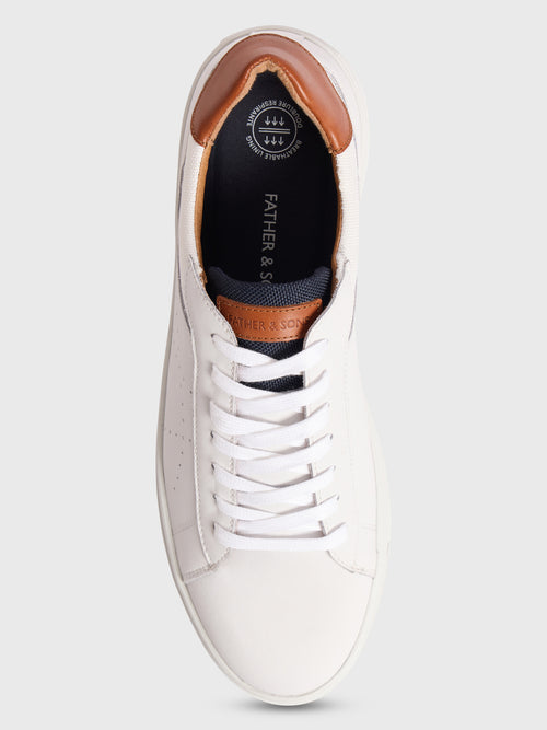 Baskets en cuir blanc - 2 - Father & Sons   - 12 