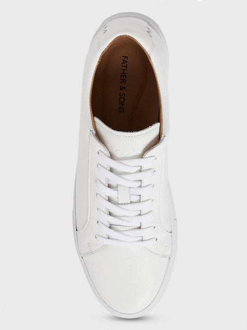 Baskets en cuir blanc - 2 - Father & Sons   - 11 