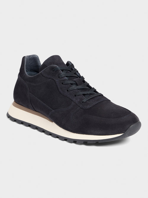 Baskets en cuir nubuck bleu marine - 1 - Father & Sons   - 16 