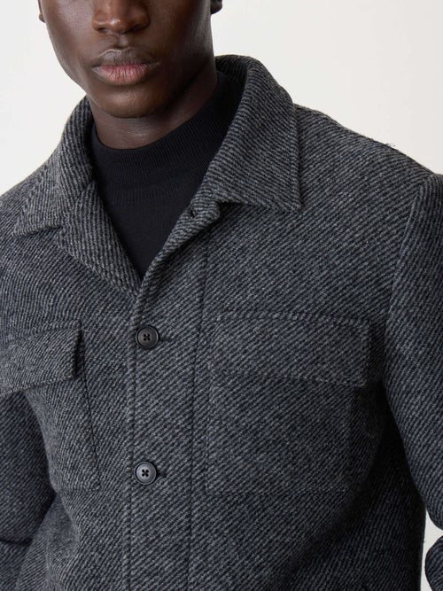Surchemise anthracite à capuche amovible - Father & Sons   - 3 