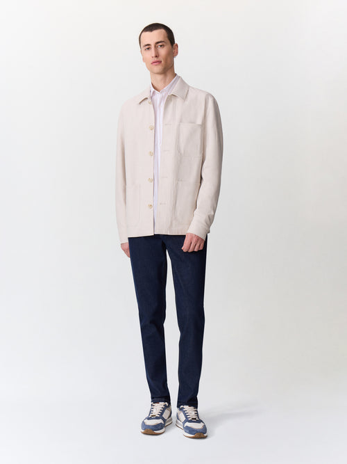Surchemise en lin et coton beiges - Father & Sons   - 5 