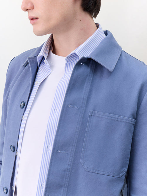 Surchemise en coton bleu chambray - Father & Sons   - 3 