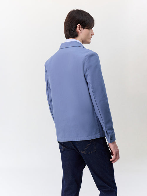 Surchemise en coton bleu chambray - 2 - Father & Sons   - 8 