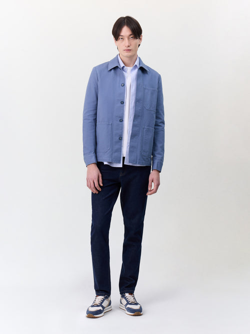 Surchemise en coton bleu chambray - Father & Sons   - 4 