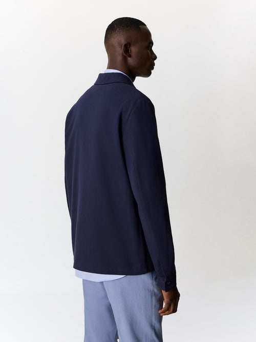 Surchemise en coton bleu indigo - 2 - Father & Sons   - 4 