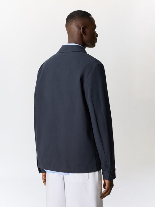 Surchemise en coton bleu marine - 2 - Father & Sons   - 12 