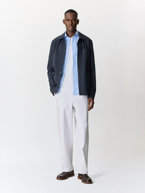 Surchemise en coton bleu marine - Father & Sons   - 4 