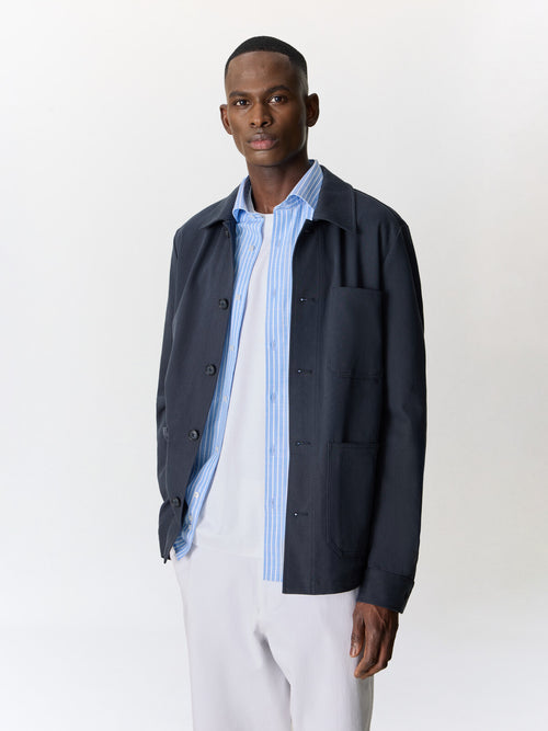 Surchemise en coton bleu marine - 1 - Father & Sons   - 12 