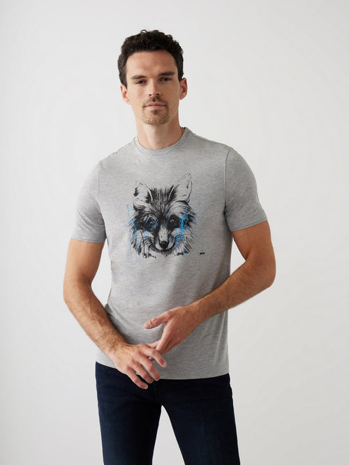 Tee-shirt manches courtes en coton col rond gris Edition Limitée Florian De Sousa - 2 - Father & Sons   - 6 