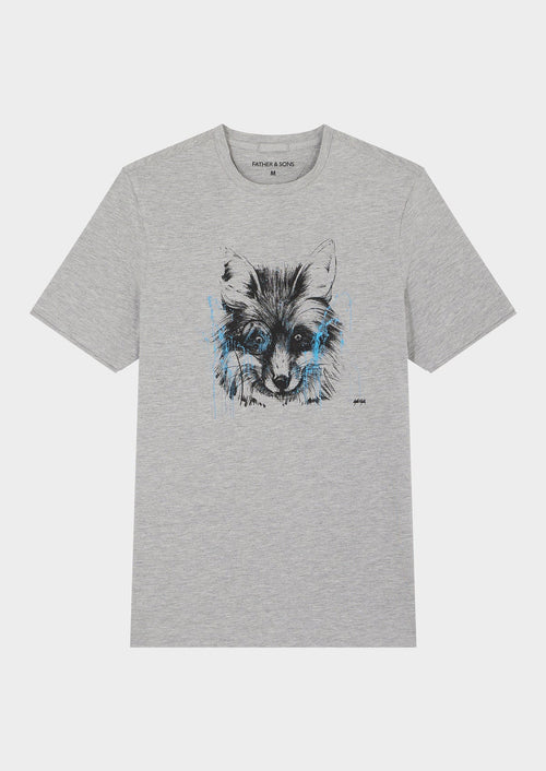 Tee-shirt manches courtes en coton col rond gris Edition Limitée Florian De Sousa - 1 - Father & Sons   - 6 