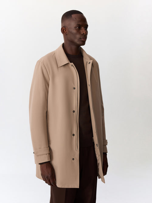 Trench droit beige à parementure amovible - 1 - Father & Sons   - 3 