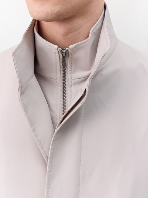 Trench droit beige à parementure amovible - Father & Sons   - 4 