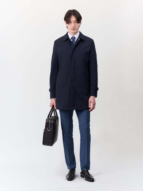 Trench droit bleu marine - Father & Sons   - 6 